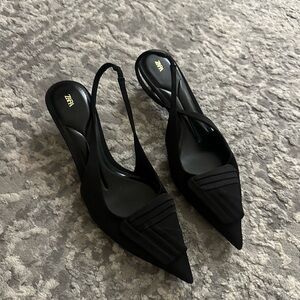Zara Elegant Black Pointed Heels